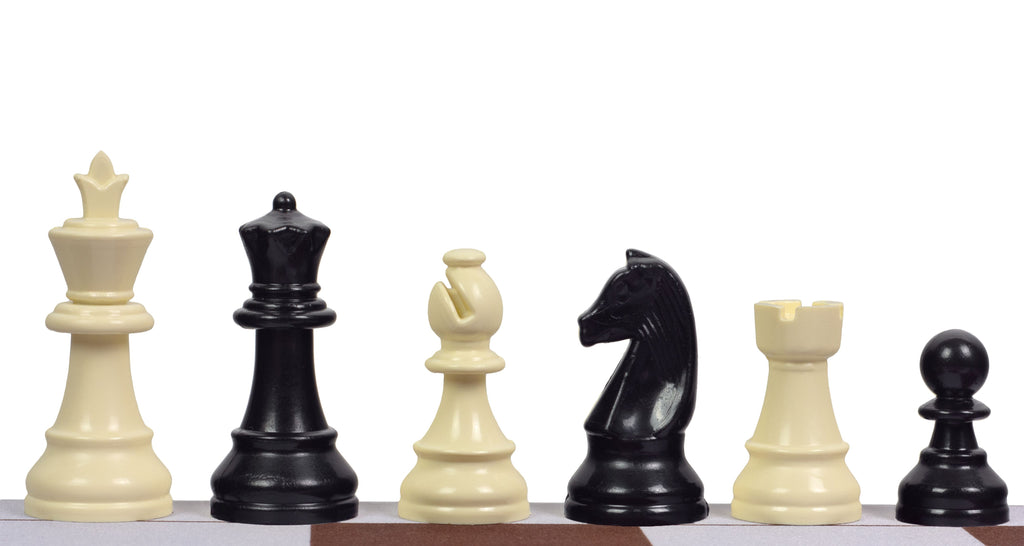 Staunton Plastic Chess Pieces 65mm King – Compact No.3 Size