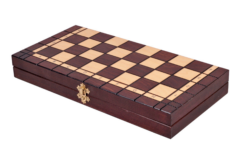 Chess Set 2-in-1 Wood 35cm - Chess Checkers Folding Case Hornbeam – image 10