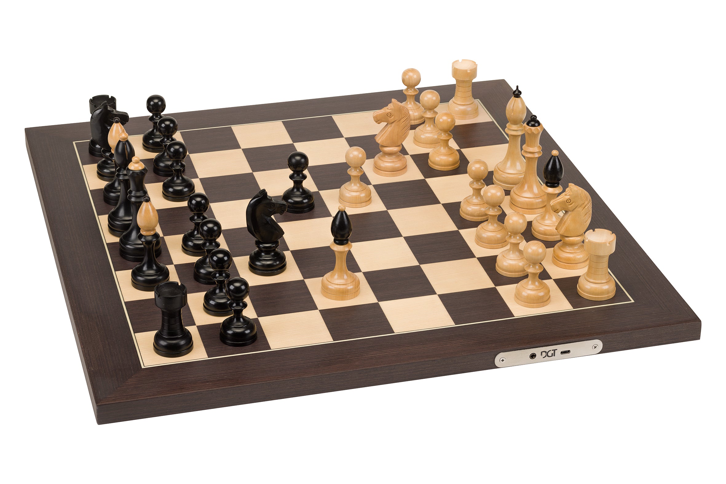 Chess Pieces Electronic DGT Czech Club - Weighted Wooden Pieces for E-Boards – image 5
