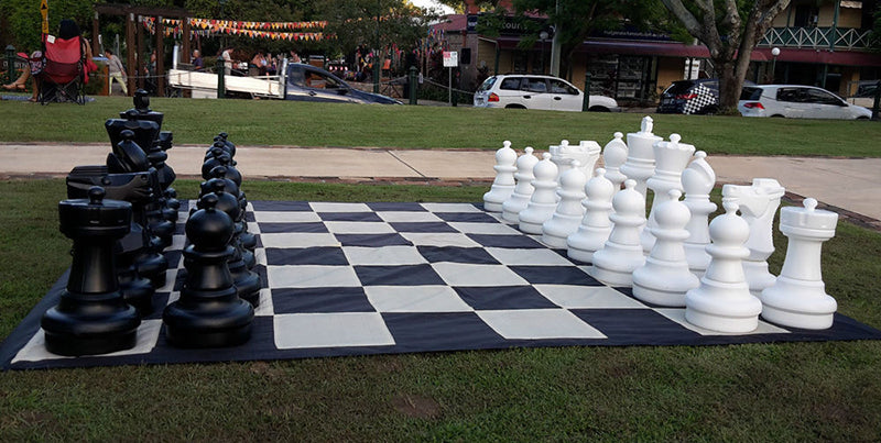 Garden Chess Set Large Complete - 64cm King with Nylon Board