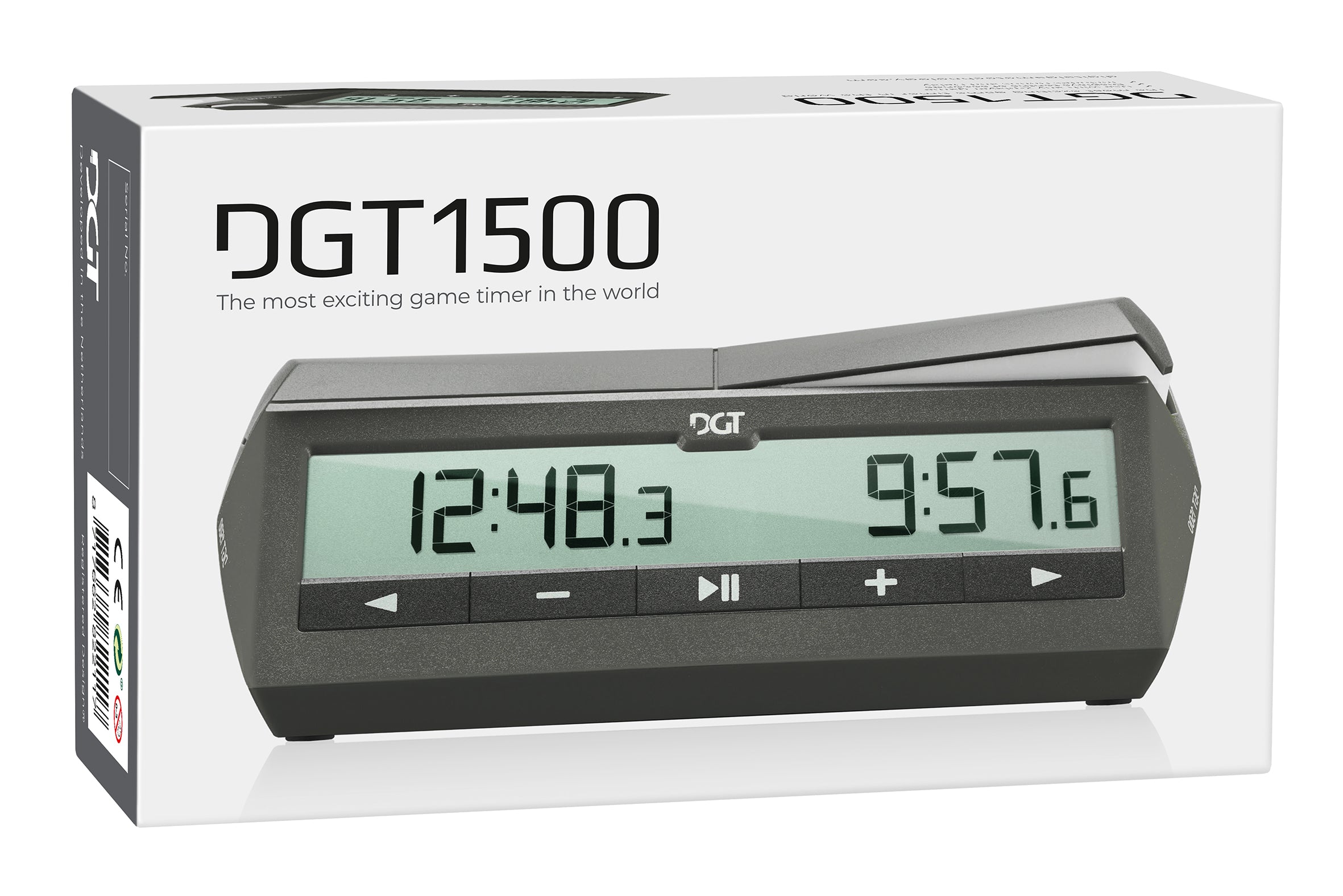 DGT 1500 Chess Clock — Black, Digital Tournament Timer – image 6